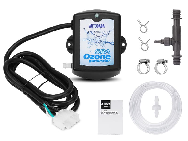 50-100mg/h Spa Ozone Generator Kit SPA-124, Provide High Output of Stable Ozone for Spas, Hot Tubs and Cold Plunge, Ozone Kit Generator for Home - Universal: 110V / 240V (AMP-4 Plug)