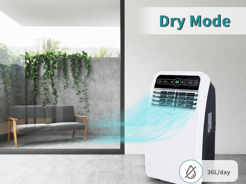 Shinco 10,000 BTU Portable Air Conditioner, Portable AC Unit with Built-in Cool, Dehumidifier & Fan Modes for Room up to 300 sq.ft, RC, 24 Hour Timer, Window Kit