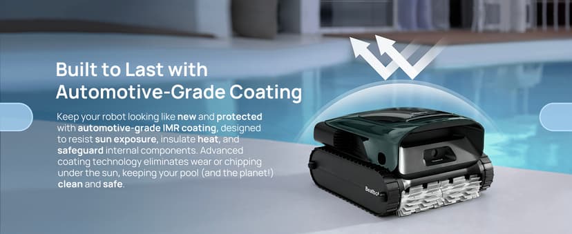 Beatbot AquaSense 2 Pro Cordless Robotic Pool Cleaner, Unmatched 5-in-1 Cleaning, Surface Parking, Pool Skimmer with APP Control, Water Clarification, for Pools up to 3,875 Sq.ft– Obsidian