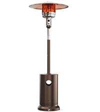 EAST OAK 50,000 BTU Patio Heater for Outdoor Use With Round Table Design, Double-Layer Stainless Steel Burner and Wheels, Outdoor Patio Heater for Home and Commercial, Bronze, 31.9" x 31.9" x 86.6"