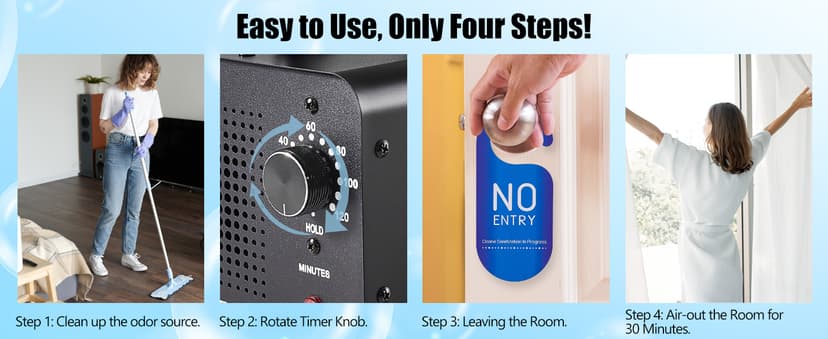 HHGM 48,000mg/h High Capacity Ozone Machine Generator, Commercial Industrial Quartz Tube Air Purifier, Ionizer & Deodorizer Ozone Odor Eliminator Suitable for Home, Car, Basements, Pets, Smoke, Farms