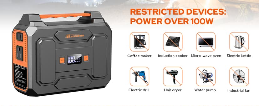 Portable Power Station with Foldable 40W Solar Panel, 100W Solar Powered Generator with Panels,110V AC Outlet Camping Solar Power Bank 146Wh Lithium Battery Pack for Home RV Outdoor Power Outage