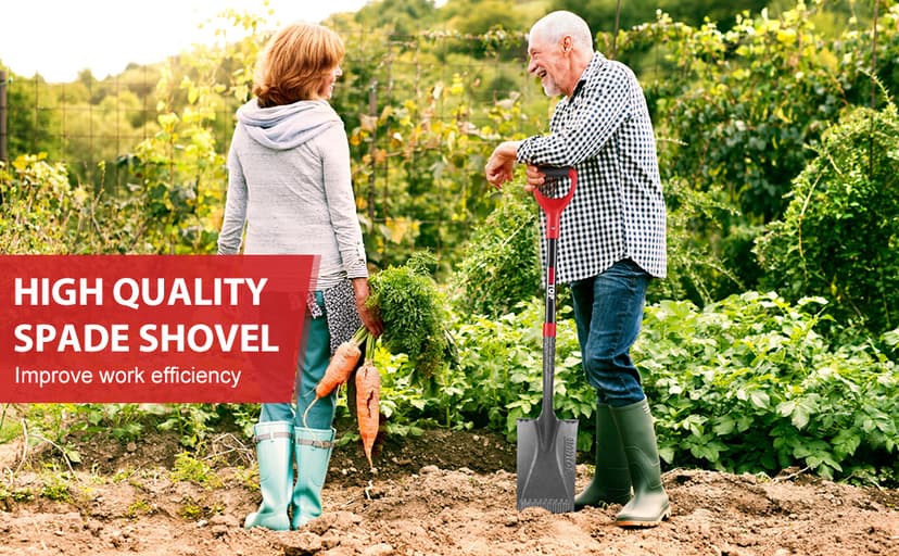 Spade Shovel Garden Flat Trenching Shovel for Digging Gardening Planting Edging, 43 inches