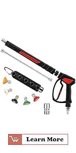 Tool Daily Foam Cannon with 1/4 Inch Quick Connector, 1 Liter, 5 Pressure Washer Nozzle Tips