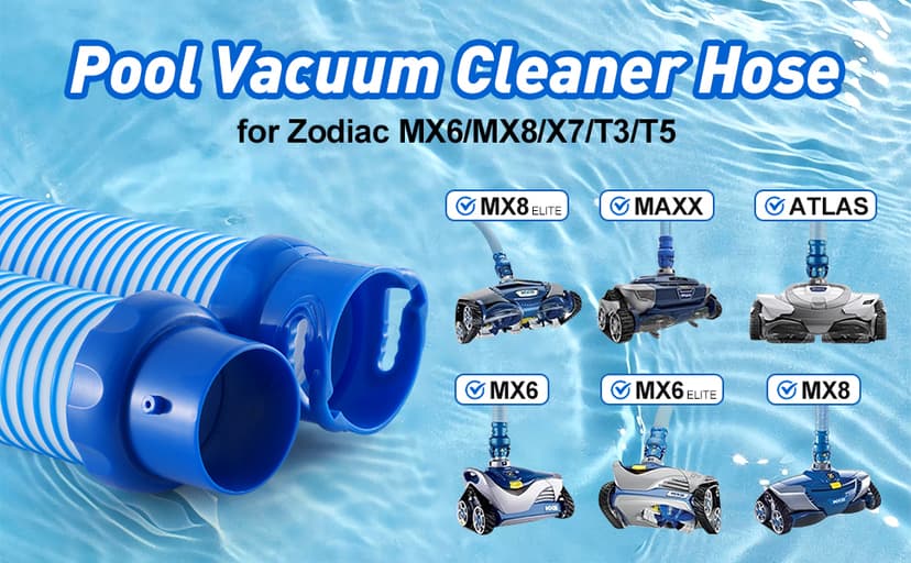 R0527700 Pool Cleaner Vacuum Hose for Zodiac MX6 MX8 Replacement Parts, Twist Lock Pool Vacuum Hose 39inch Suitable for Cleaning Swimming Pool (5 packs)