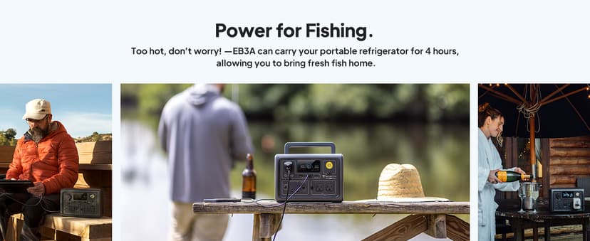 BLUETTI Solar Generator EB3A, 268Wh LiFePO4 Battery Backup w/ 2 600W (1,200W Surge) AC Outlets, Recharge from 0-80% in 30 Min., LFP Backup for Outdoor Camping, Trip, Power Outage