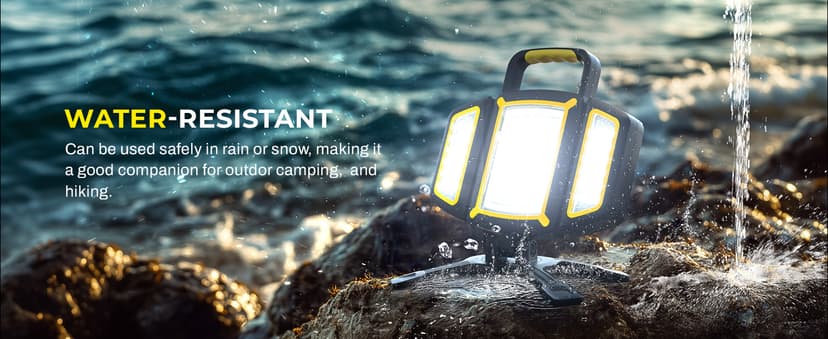 Yzoni Magnetic Light, Portable LED Work Light with 5 Light Modes, Magnetic Base Rechargeable Battery Operated COB Flashlight, Hold to Dim Flood Light for Car Repairing, Camping