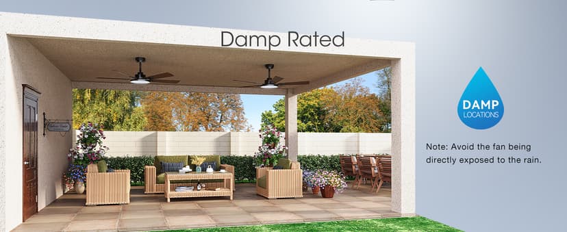 addlon Ceiling Fans with Lights, 52 inch Black Ceiling fan with Light and Remote Control, Reversible, 3CCT, Dimmable, Noiseless, Ceiling Fan for Bedroom, Farmhouse, living room, Indoor/Outdoor Use