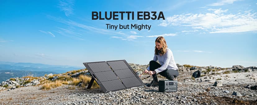 BLUETTI Solar Generator EB3A, 268Wh LiFePO4 Battery Backup w/ 2 600W (1,200W Surge) AC Outlets, Recharge from 0-80% in 30 Min., LFP Backup for Outdoor Camping, Trip, Power Outage