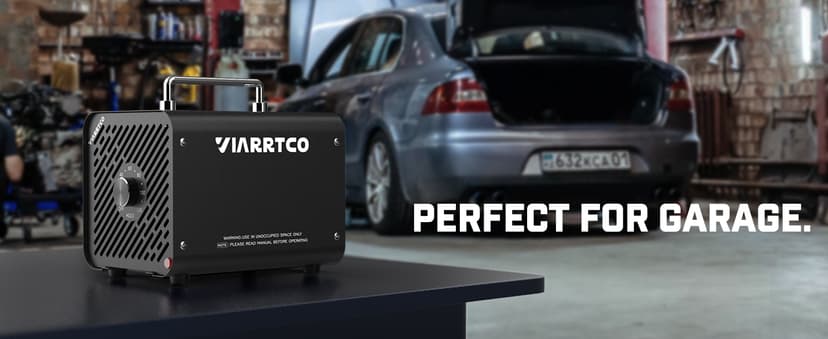 Ozone Machine Generator 30000mg/h - 6000+ Sq. Ft. Ozone Machine Odor Removal for Home and Car with 120min timer All Metallic Black