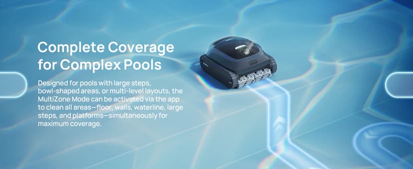 Beatbot AquaSense 2 Cordless Robotic Pool Vacuum Cleaner, Smart Surface Parking, Double-Pass Waterline Scrubbing, Cleans Floor, Walls, and Waterline, Above & In-Ground Pools up to 3,230 sq.ft - Blue