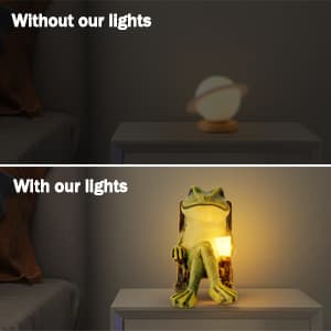 Miniature Frog Garden Statue Mom Gifts Home Decorations Fairy Garden Accessories Outdoor Lights Solar Garden Frog Decor Art Housewarming Gift for Patio,Yard,Lawn Ornament,3.89"x2.36"x3.93