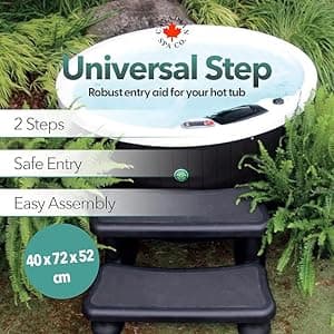CO. Universal Step for hot tubs, 2 Steps, 28.35" x 20" x 15.75" High, Entry aid spa Step, Non-Slip and Portable, hot tub and spa Accessories