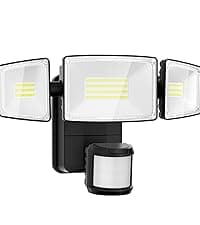 Onforu 2 Pack 60W Flood Lights Outdoor, 6000LM LED Flood Lighting Outdoor Switch Controlled, IP65 Waterproof Exterior Floodlight Fixture with 3 Adjustable Heads, 6500K Security Light for Garage Yard