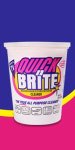 Quick N Brite Heavy Duty Hot Tub Cleaner Kit - Non-abrasive Cleaning Gel with Sponge and Cloth, 16 oz. (Packaging May Vary)