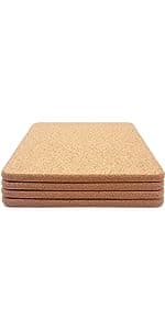 Cork Trivet, 6 Pack High Density Thick Cork Trivets for Hot Dishes and Hot Pots, 8 Inch Heat Resistant Large Coaster for Kitchen, Hot Pads for Table & Countertop