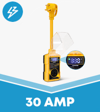 Kohree 30 Amp to 110V RV Adapter with Surge Protection, 8000 Joules 15 Amp to 30 Amp RV Power Adapter 21'' with Twist Lock, Circuit Analyzer w/LED Indicators, for Camper Travel Trailer