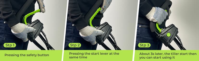 18-Inch 13.5 Amp Tiller/Cultivator with 6 Steel Tines, 3-Adjustable Wheels, Foldable Handle, 8'' Tilling Depth Electric Corded Tillers, Electric Garden Rototiller for Garden Lawn Soil Digging