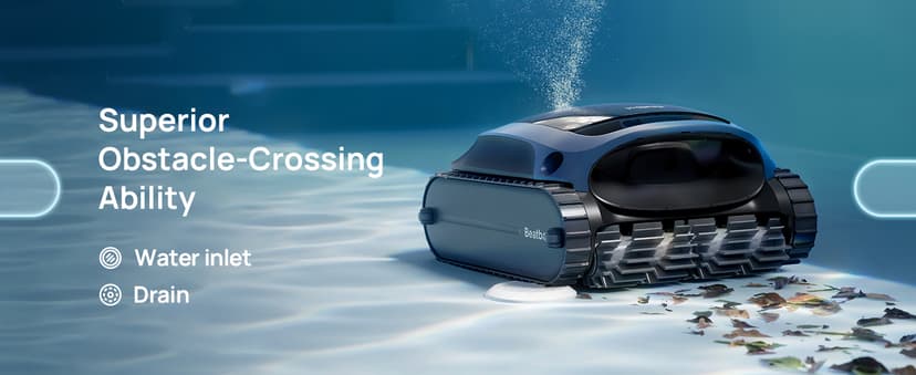 Beatbot AquaSense 2 Cordless Robotic Pool Vacuum Cleaner, Smart Surface Parking, Double-Pass Waterline Scrubbing, Cleans Floor, Walls, and Waterline, Above & In-Ground Pools up to 3,230 sq.ft - Blue