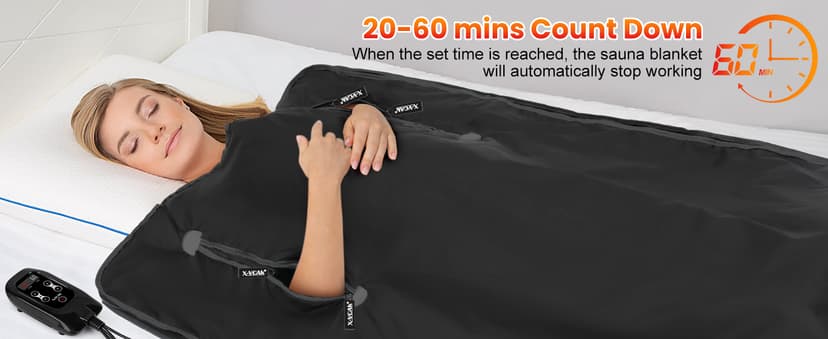Sauna Blanket, Sauna, Portable Sauna for Home, 86-158℉, 20-60 Minutes Timer, 6 ft x 2.62 ft
