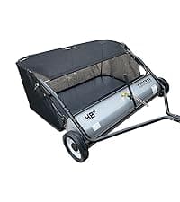 42-Inch Tow-Behind Lawn Sweeper, 10" Nylon Brushes, Universal Tractor/ATV Hitch, Never-Flat Wheels, Adjustable Height, 1-Year Warranty, Ideal for Leaves, Grass & Debris