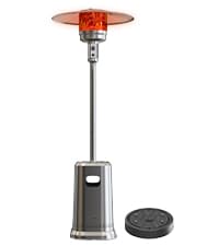 EAST OAK 50,000 BTU Patio Heater with Sand Box, Double-Layer Stainless Steel Burner, Table Design, Safety Protection System, Wheels, Propane Patio Heater for Home and Commercial, Stainless Steel