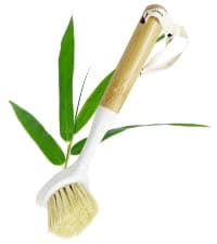 Bamboo Dish Brush Set of 3, 100% Plant-Based Kitchen Dish Brush Bamboo with Sisal and Coconut Bristles, 2 Brush Types, No Scratch Wood Sish Scrub Brush for Dishes, Quick-Drying, Odor Free