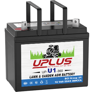 UPLUS U1 Riding Lawn Mower Battery, 12V 360CCA Garden Tractors Battery Maintenance Free AGM Batteries, Fit for John Deere, Cub Cadet, Husqvarna, Craftsman, Toro, Ariens, Poulan Pro and Troy-Bilt