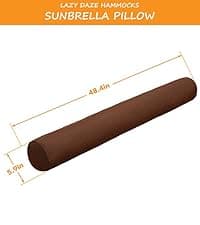 Lazy Daze Hammocks 10.5 FT Double 2 Person Caribbean Rope Hammock, Hand Woven Polyester Hammock with Spreader Bars, for Outside Outdoor Backyard Patio Poolside,450 LBS Capacity, Tan