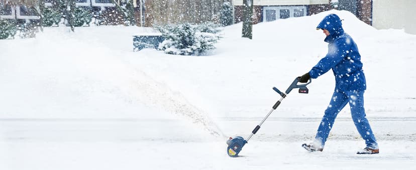 Eletric Snow Shovel, 20V | 12-Inch | 4-Ah Cordless Snow Blower, Battery Powered Snow Blower with Directional Plate & Adjustable Front Handle (4-Ah Battery & Quick Charger Included)