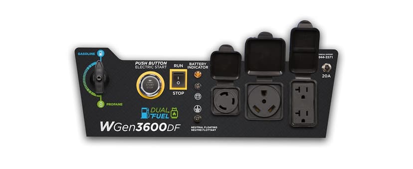 Westinghouse 4650 Peak Watt Dual Fuel Portable Generator, Remote Electric Start with Auto Choke, RV Ready 30A Outlet, Gas & Propane Powered