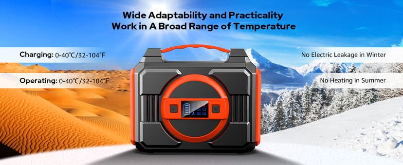 Solar Powered Generator 300W Rated, Portable Sola Generator Power Station with Solar Panels 40W Included, 220Wh Sola Power Bank with AC Outlet 110V Pure Sine Wave for Home Use Camping Outdoor