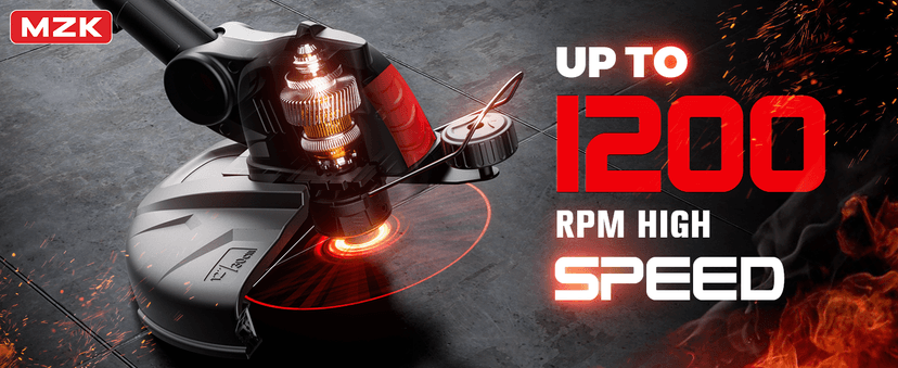 MZK 20V 12'' Cordless String Trimmer, Grass Trimmer&Edger with 4 Replacement Spools, Battery Powered Lightweight Weed Trimmer with Auto Line Feed(Battery and Fast Charger Included)