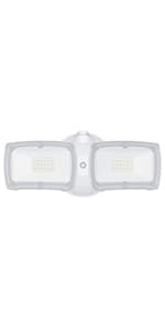LEPOWER LED Motion Sensor Security Lights Outdoor, 30W 3200LM, 5500K, IP65 Waterproof, 2 Head Motion Detector Flood Light for Garage, Yard, Porch, White (NOT Solar Powered)