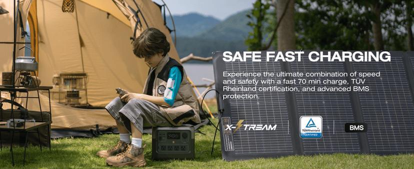 EF ECOFLOW Portable Power Station RIVER 2 Pro, 768Wh LiFePO4 Battery, 70 Min Fast Charging, 4X800W (X-Boost 1600W) AC Outlets, Solar Generator for Outdoor Camping/RVs/Home Use Black