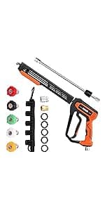 Pressure Washer Gun, Compatible with Some Portland Husky Black Decker Ford Pulsar Shopforce Taskforce Powerwasher Taskmaster Electric Pressure Washers, Replacement Power Washer Gun 2000 PSI