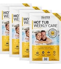 3in1 Weekly Hot Tub Cleaner, Conditioner, Clarifier - Hot Tub Chemicals for Standard & Inflatable Spas - Spa Chemicals for Crystal Clear & Sparkling Clean Water - Made in USA (4 Week Kit)