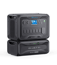 BLUETTI Solar Generator AC500 & B300K Expansion Battery with 2 200W Solar Panels Included (Ships Separately), 2,764.8Wh Portable Power Station w/ 6 5,000W AC Outlets, LFP Power for Home Use