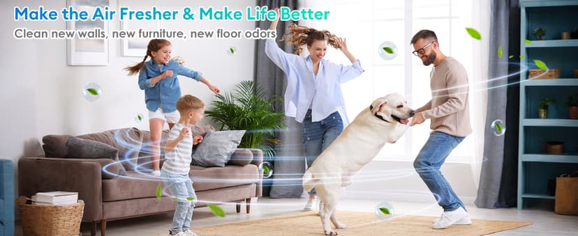 Ozone Generator 60000mg/h, High Capacity Ozone Machine, Odor Eliminator for Home, Car, Smoke, Pets, O3 Air Purifier Deodorizes 6,000 Square Feet (Black)