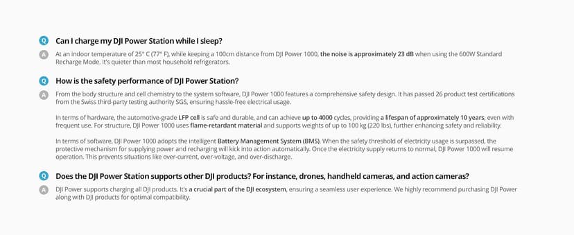 DJI Power 1000 Portable Power Station with Protective Storage Bag, 1024Wh LiFePO4 Battery, 2200W Solar Generator, Home Backup, 4-in-1 Fast Charging, 23db Ultra-Silent, Camping & RVs, Off-grid