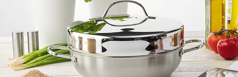 Demeyere Resto 4-pc Stainless Steel Stovetop Smoker Set, Silver, 11.5"