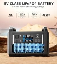 TB1200 Portable Power Station, 1152Wh LiFePO4 Solar Generator, 3*1200W(Peak 2400W)AC outlets, fully recharged in 2 hrs, Backup Battery for Camping, Off-grid, Home Blackout (Solar Panel NOT Included)