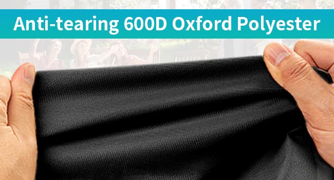 NEXCOVER Offset Smoker Cover - 60 Inch Waterproof Charcoal Grill Cover, Outdoor Heavy Duty BBQ Cover, Rip Resistant Smokestack Barbecue Cover for Brinkmann Char-Broil Weber Nexgrill, Black.