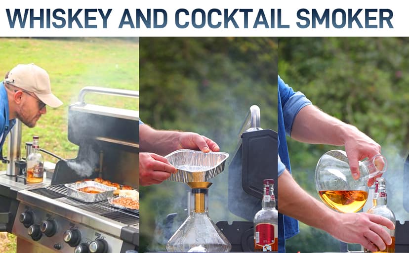 Outdoor Smoke Generator, Smoke Tube for Pellet Smoker, Stainless Steel Pellet Smoker Tube, Hot/Cold Smoker with Air Pump, Smoker Accessories, Portable Electric Smokers Grill Add Wood to produce smoke