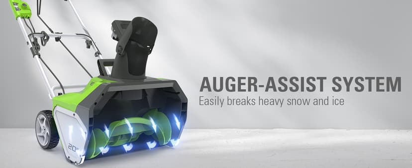 Greenworks 13 Amp 20-Inch Corded Snow Blower, 2600502