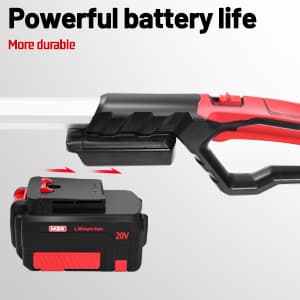 MZK 8'' Cordless Pole Saw, 4AH Battery Powered Pole Saws, 13-Foot Reach Chain Saw for Tree Trimming with Oiling System, 20V Electric Pole Chainsaw, Multi-Angle Head(Battery and Fast Charger Included)