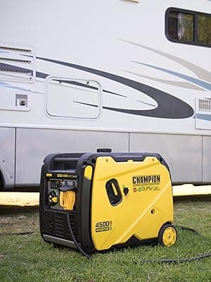 Champion Power Equipment 4500-Watt Electric Start Dual Fuel RV Ready Portable Inverter Generator with Quiet Technology and CO Shield
