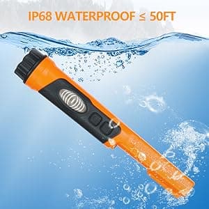 Fully Waterproof Handheld Metal Detector Pinpointer for Adults and Kids, Small Pin Pointer Wand. LCD Display, High Accuracy, 3 Alert Mode, Professional for Gold,Coins on Beach, Underground