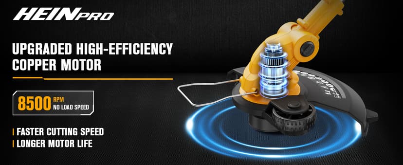 Cordless String Trimmer Compatible with Dewalt 20V Battery, 12-Inch Weed Wacker Cordless, Auto Line Feed, Electric Weed Eater Battery Powered, Grass Trimmer with 2 Replacement Spool