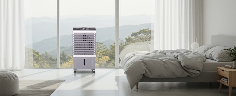 Swamp Cooler,1800CFM Portable Evaporative Air Cooler,Cooling Fan for Room Garage Patio,5.3 Gal Water Tank,3 Speeds,4 Ice Boxes,12H Timer,Remote